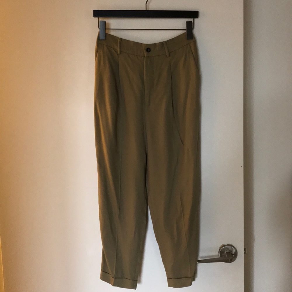 Zara High Waisted Cropped Trousers